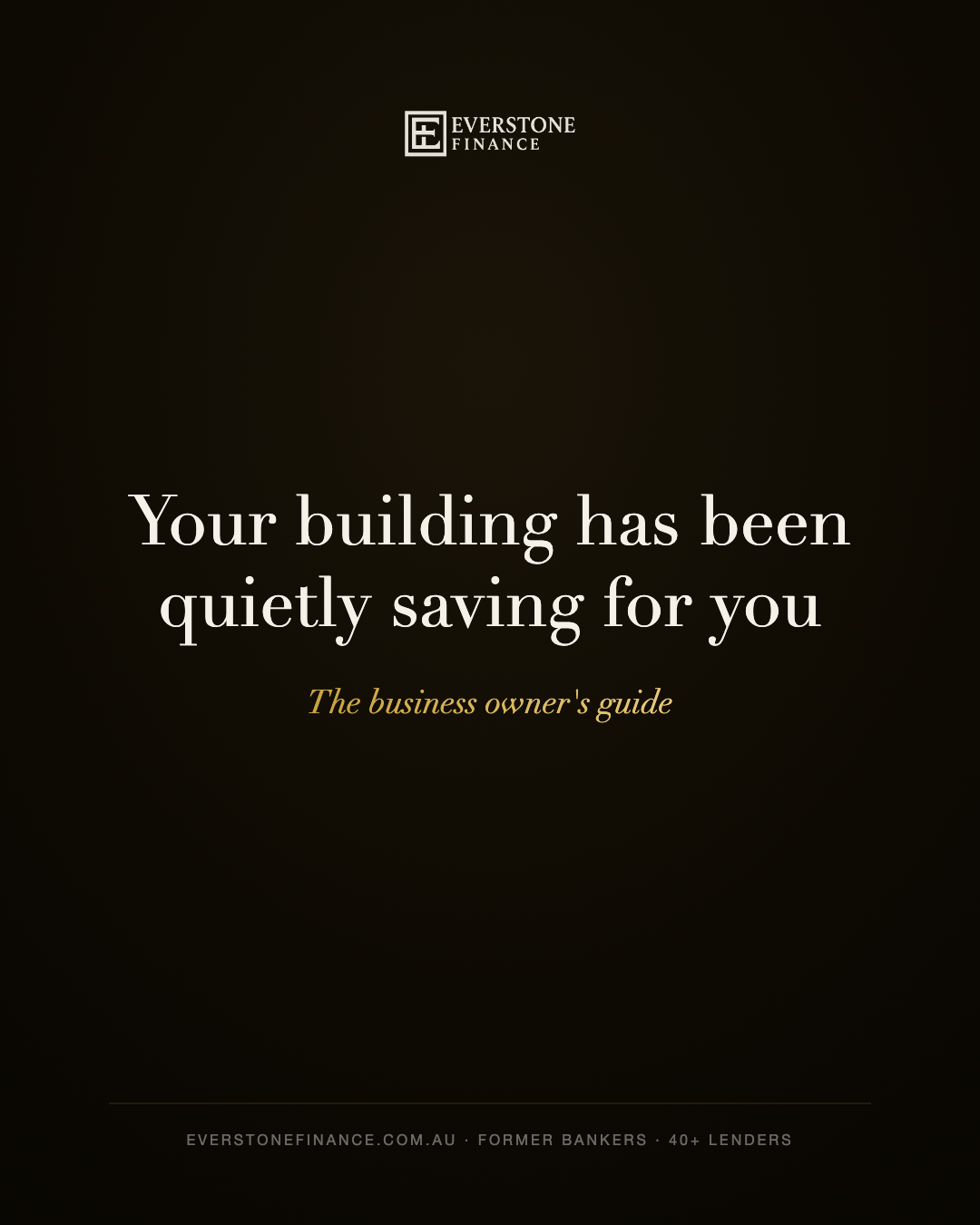 Business owner reviewing the equity position of a commercial property, Everstone Finance guide to commercial equity release in Australia