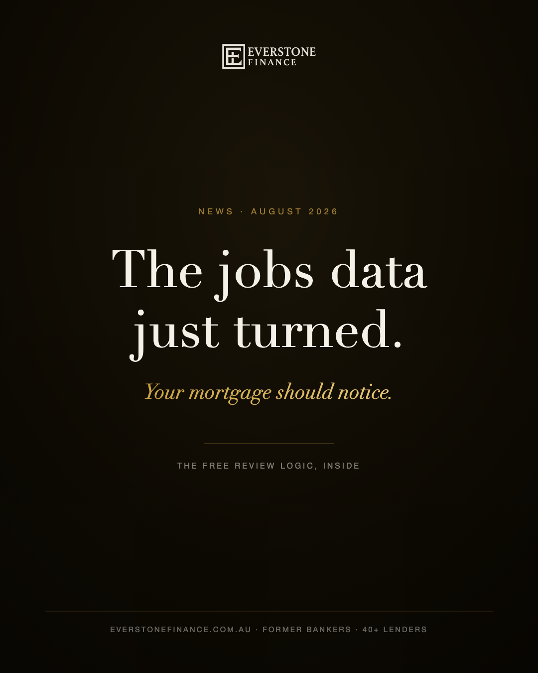 The jobs data just turned and your mortgage should notice. Unemployment at a post-COVID high. Everstone Finance explains the practical move.