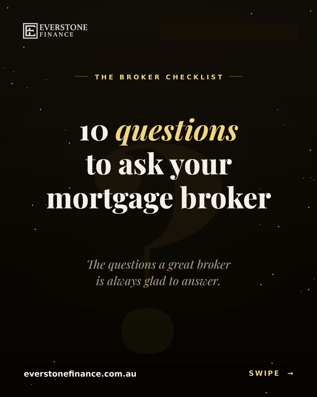 10 Questions to Ask a Mortgage Broker (2026), Everstone Finance guide cover